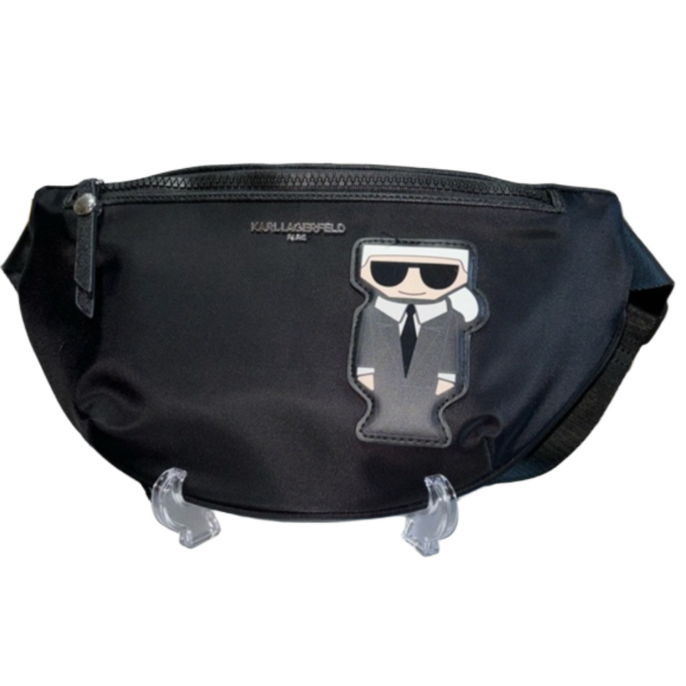 Karl Lagerfeld Paris Crossbody Bag, Adjustable Strap, Black. NWT